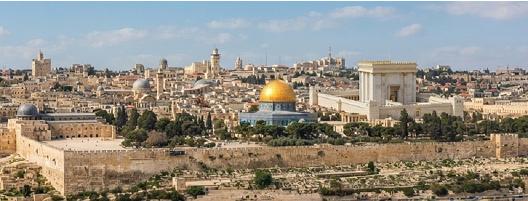 Future third Jewish temple north of the Dome of the Rock
