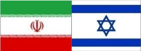 Flags of Iran & Israel