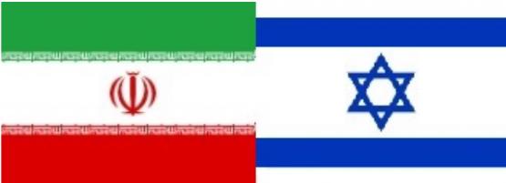 Flags of Iran & Israel