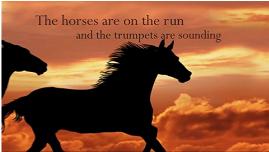 The horses are on the run.
