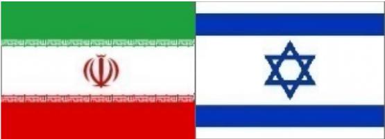 Flags of Iran & Israel