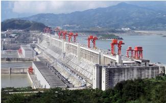 Three Gorges Dam along the Yangtze River in China