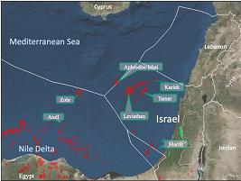 Oil & Gas Fields in the Southeast Mediterranean