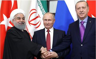 Presidents Hassan Rouhani, Vladimir Putin & Recep Erdogan in Sochi 2017
