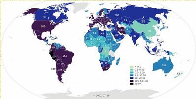 Cronavirus World Map - Deaths