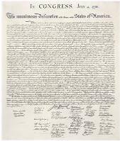 US Declaration of Independence - July 4, 1776 or 17th of Tammuz (Golden Calf)