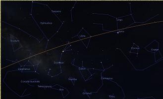 Constellations: Virgo, Libra, Scorpio, Sagittarius