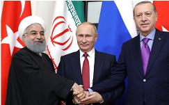 Presidents Hassan Rouhani, Vladimir Putin & Recep Erdogan 2018